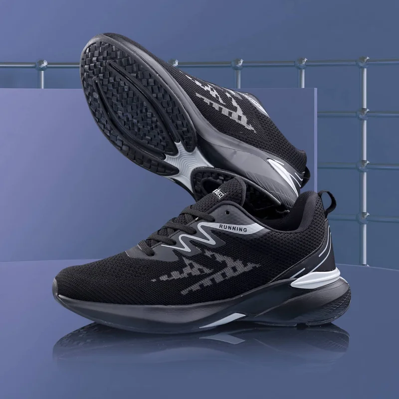 Bacca Bucci Black Marathon Everyday Running Shoes for Men | Best Price UAE